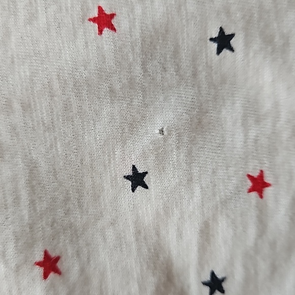 White T shirt with red and blue stars, size L, Christian Siriano - Picture 4 of 5